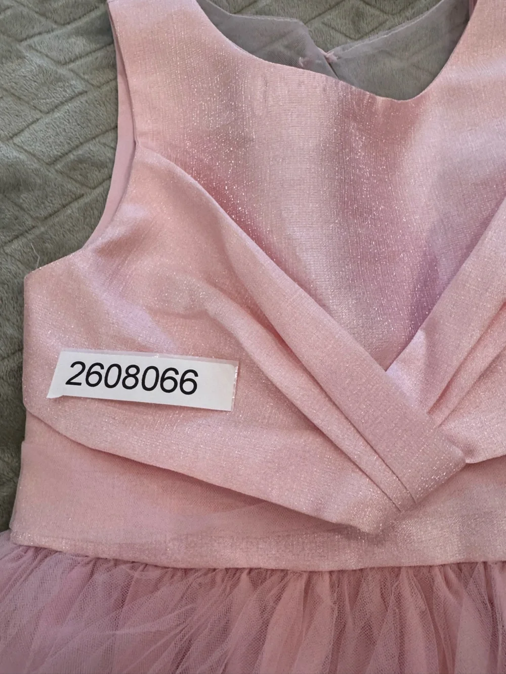 Jessica Simpson Girls Size 8 Pink Tulle Party Dress Bow Sparkle Flower Girl